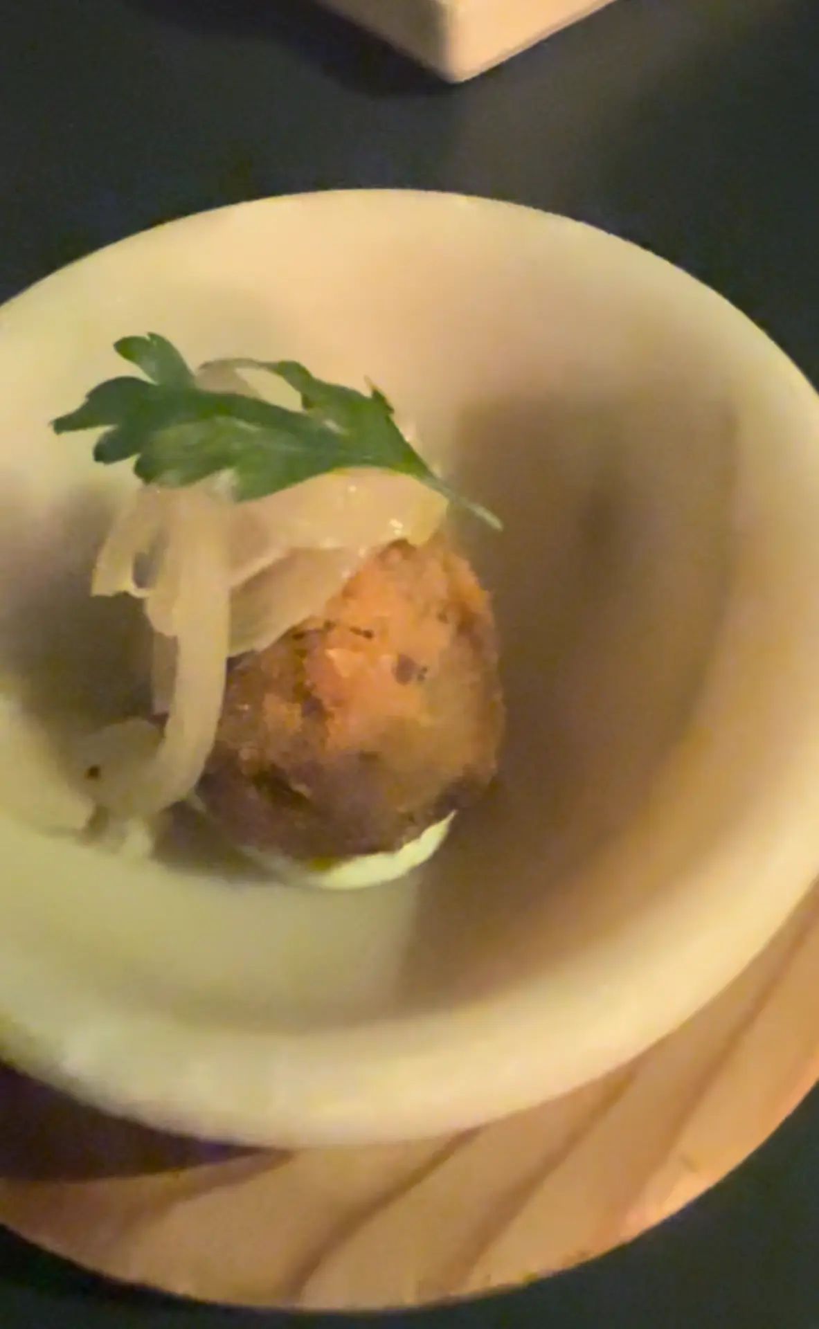 Amuse bouche served at the start of the tasting menu at Razão, Socalco Nature Hotel, Calheta