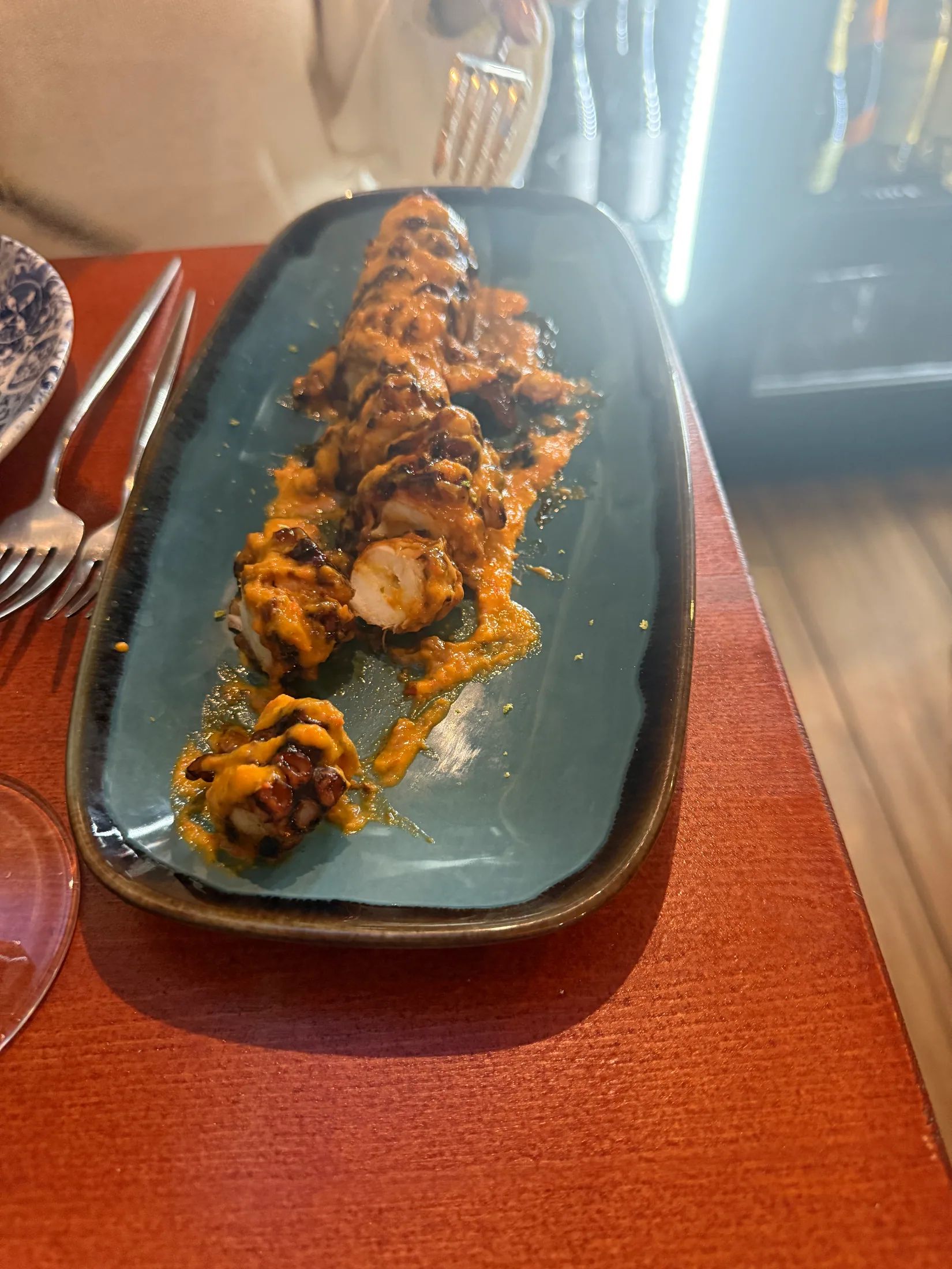 Tentáculo de polvo ao piri-piri - Mel