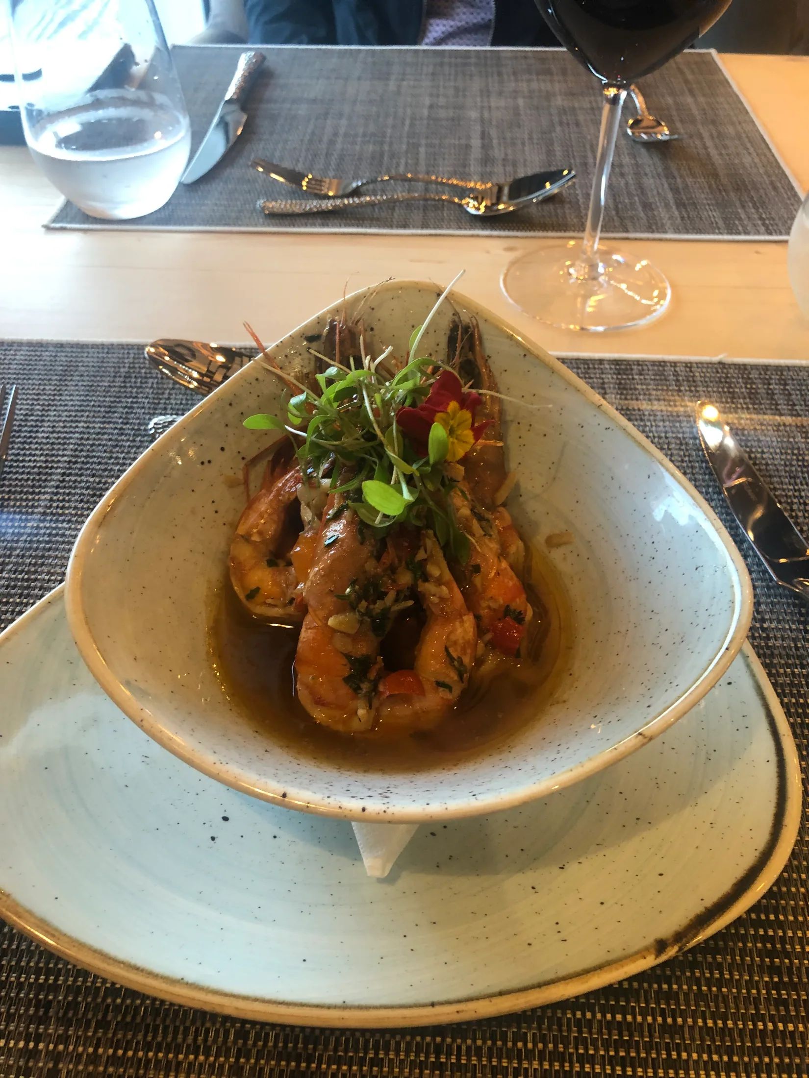 Prawns in a bisque