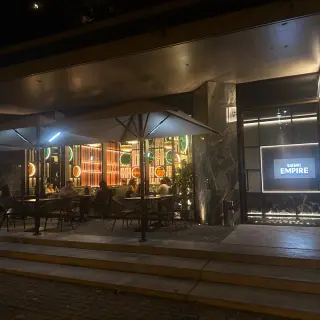 Sushi Empire terrace at night on Estrada Monumental, Funchal