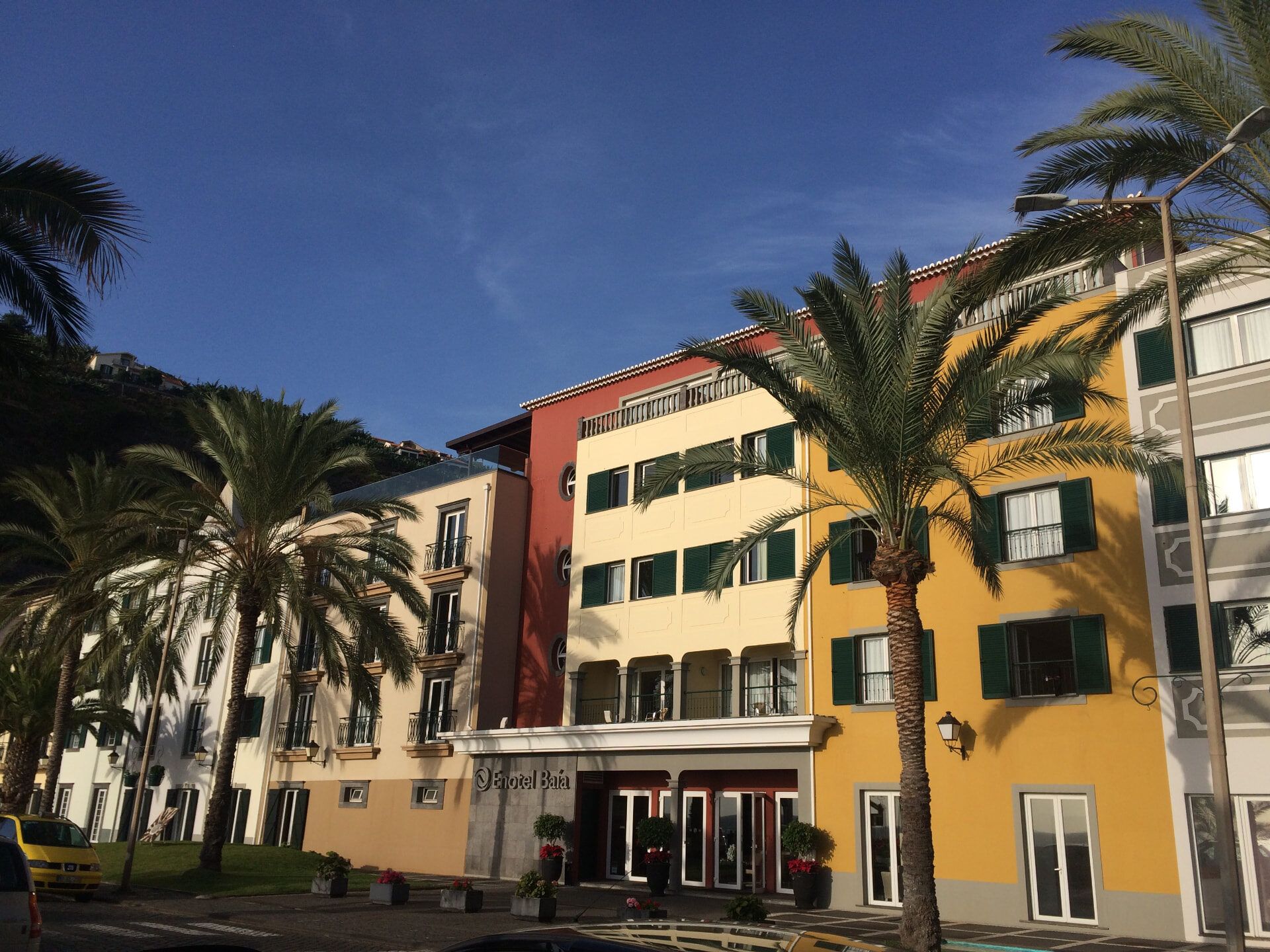 The colourful seafront row at Ponta do Sol, Madeira