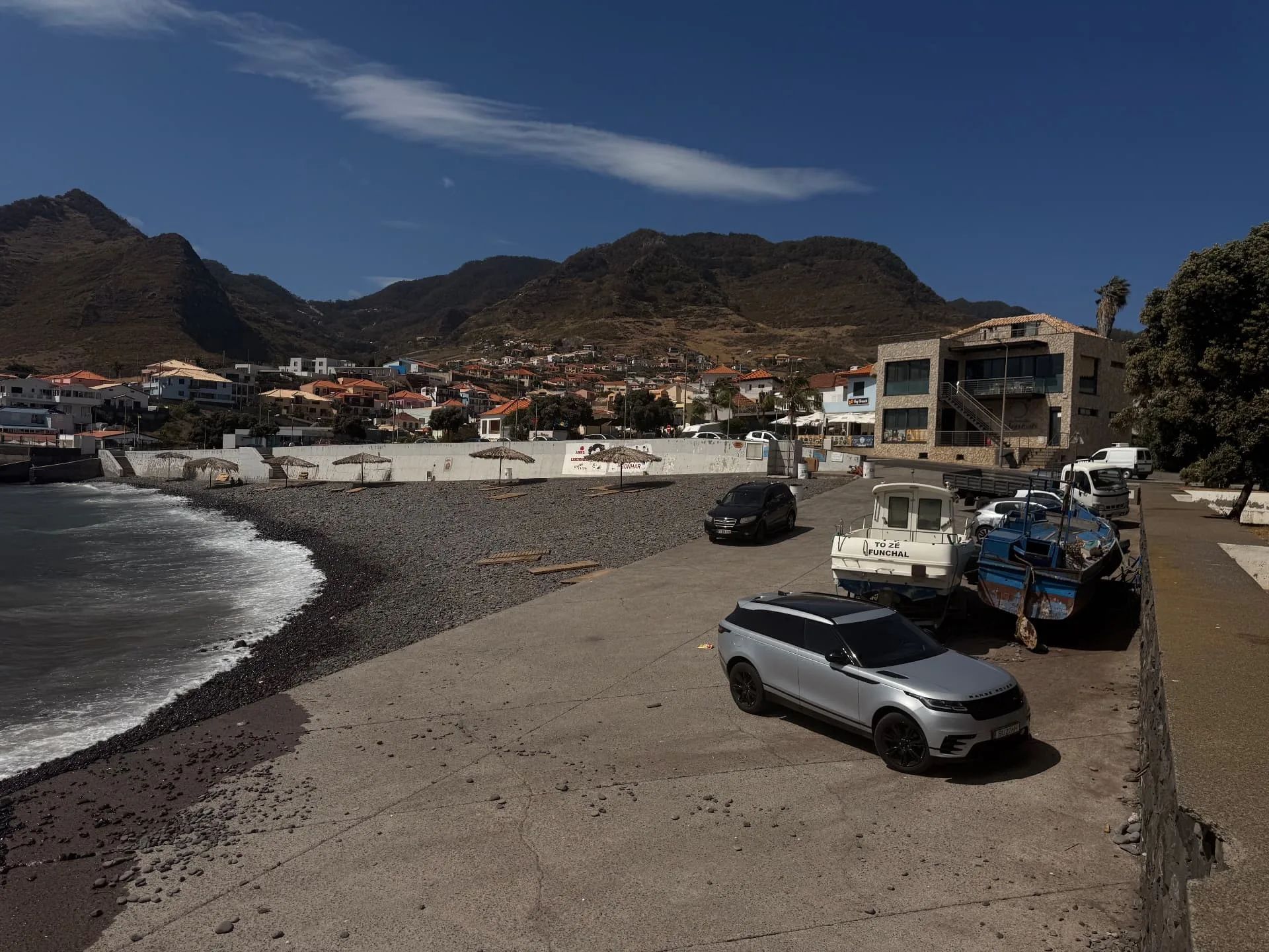 Praia do Calhau and boat slipway, Caniçal