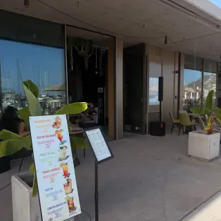 BrunchVille entrance and terrace at Funchal Marina