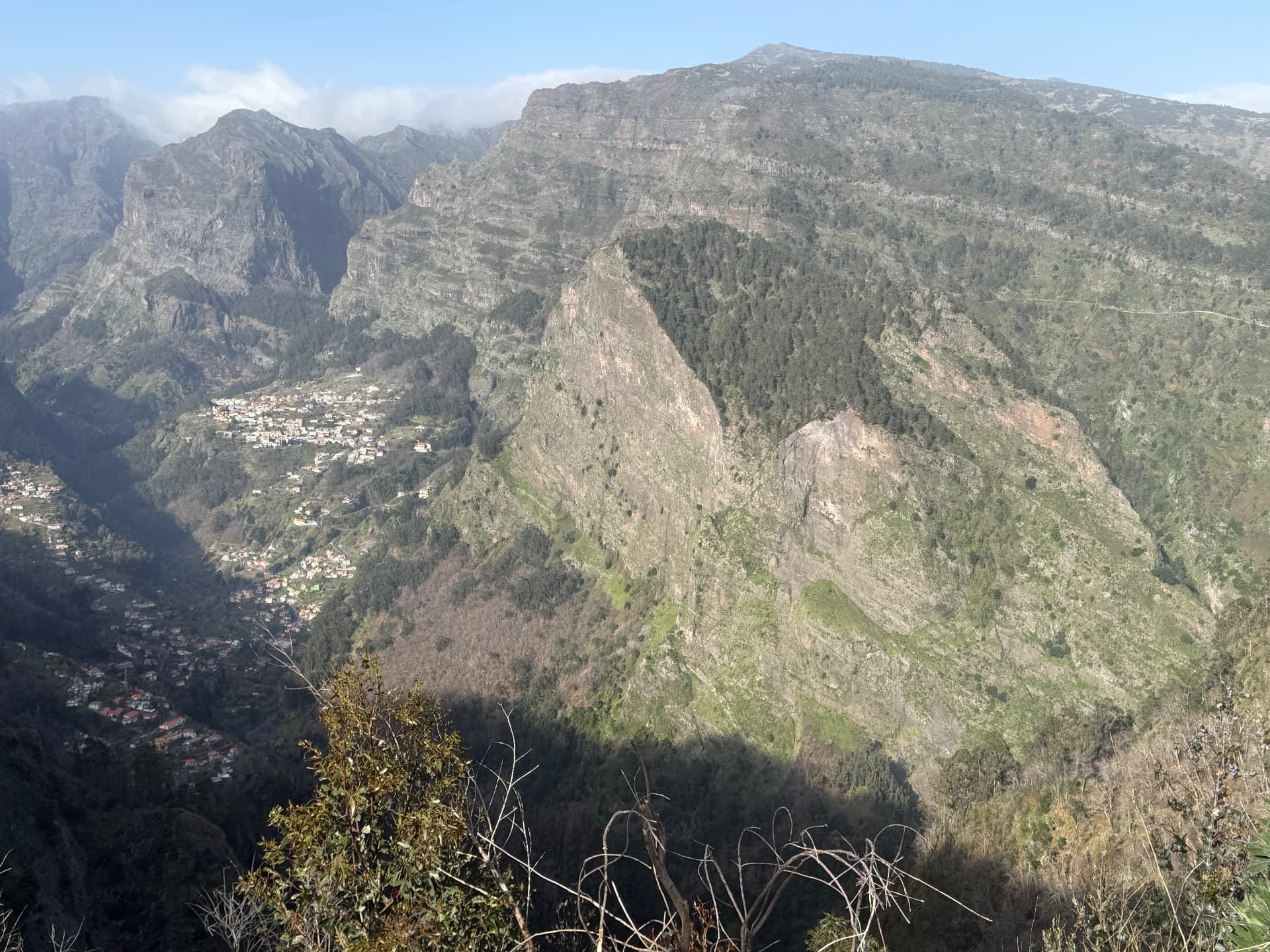 Volcanic ridges above Jardim da Serra from the Boca dos Namorados viewpoint, Madeira
